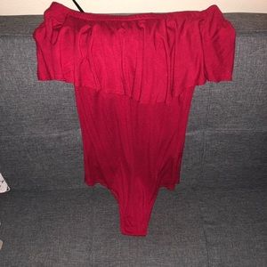 Off the shoulder body suit